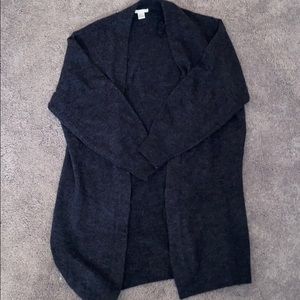 Long navy cardigan